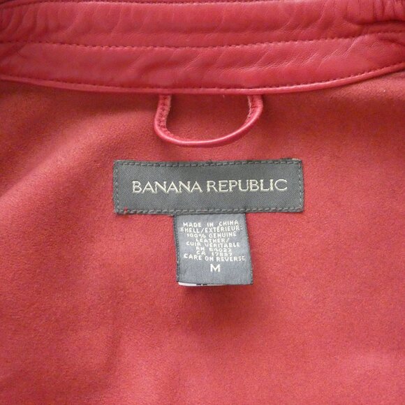 Vintage Banana Republic Leather Shirt Style Top - Picture 5 of 5